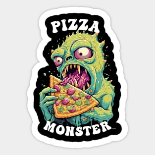 Pizza Monster Sticker